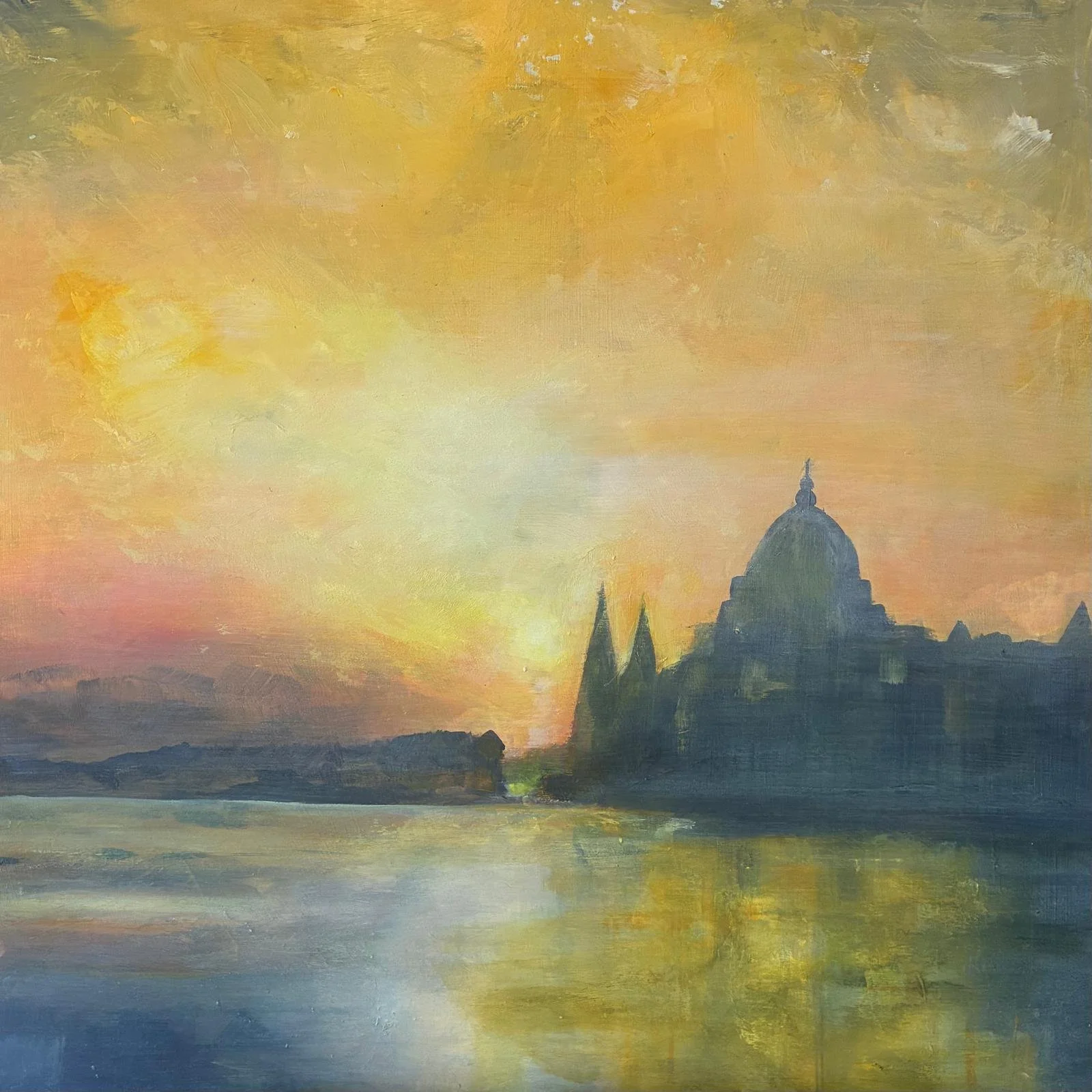 EAST. Acrylic on Board. 60cm x 60cm unframed