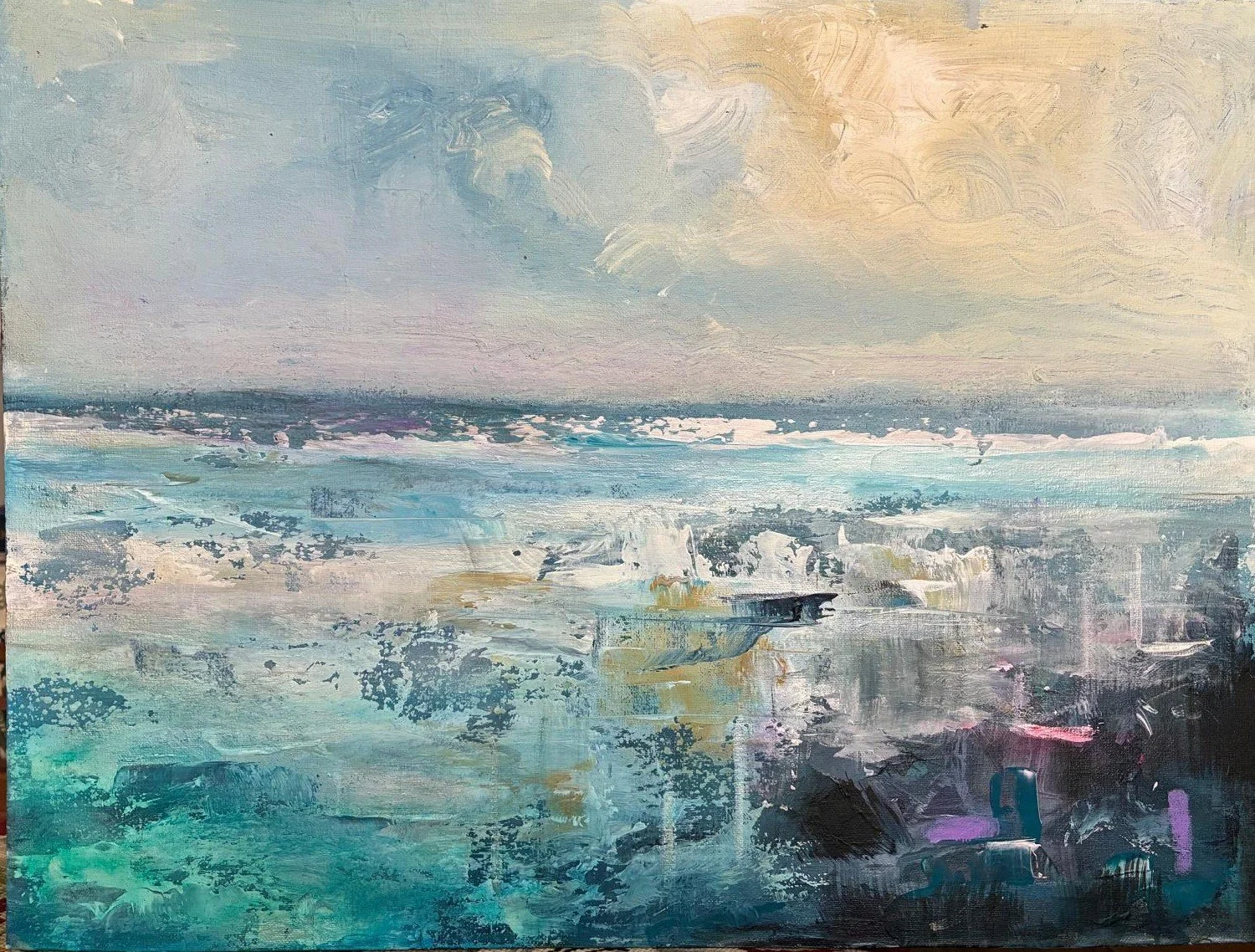 SHALLOWS. Acrylic on Board. 60cm x 40cm unframed