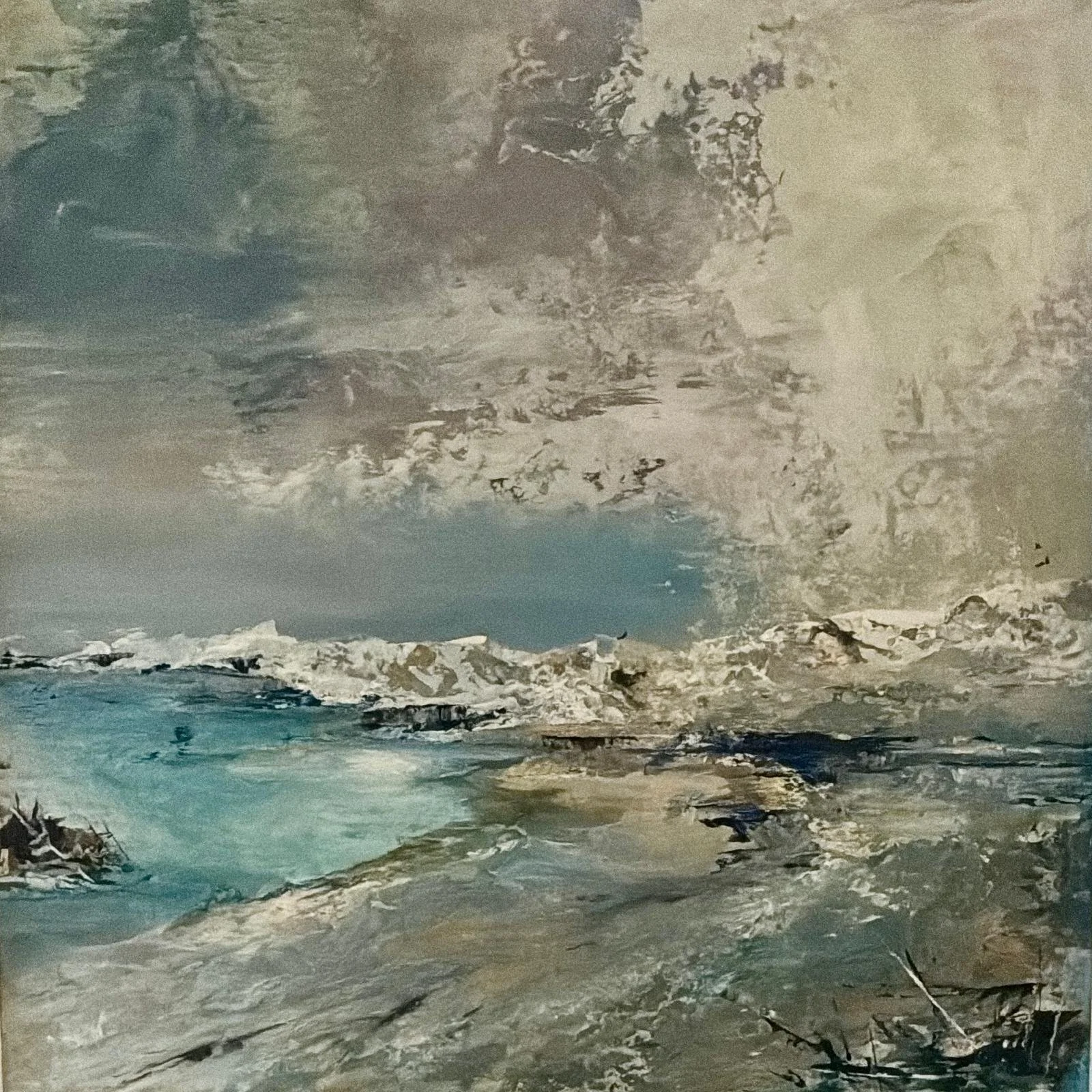BREAKER. Acrylic on Board. 40cm x 40cm unframed 