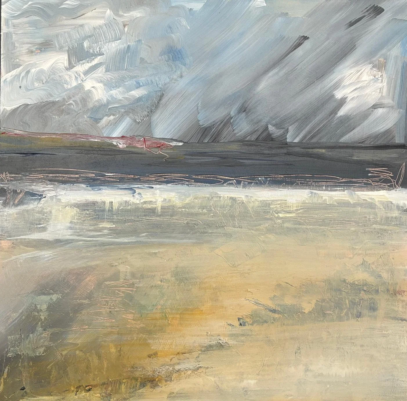 DELUGE. Acrylic on Board. 60cmx60cm unframed