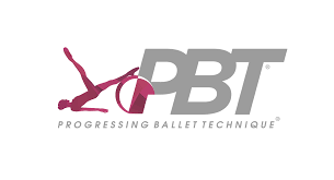 Logo for Progressing Ballet Technique (PBT) with a stylized ballet dancer silhouette and the text 'PBT' and 'Progressing Ballet Technique'.