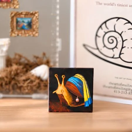 The Snail with the Pearl Earring Magnet