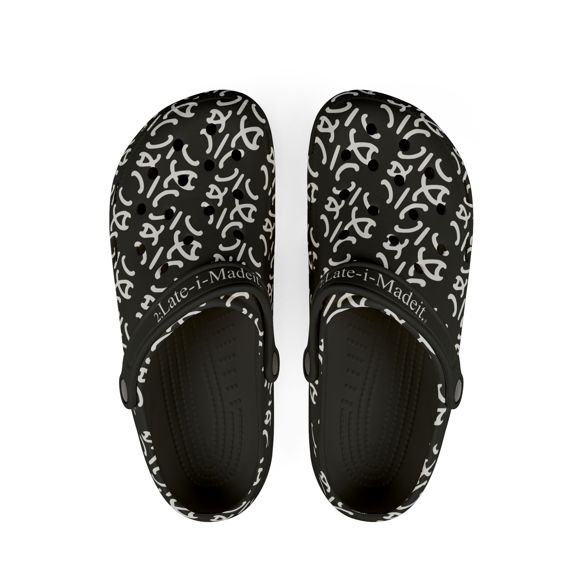 2:Late-iMadeit.® EVA Foam Clogs — Glyph Pattern