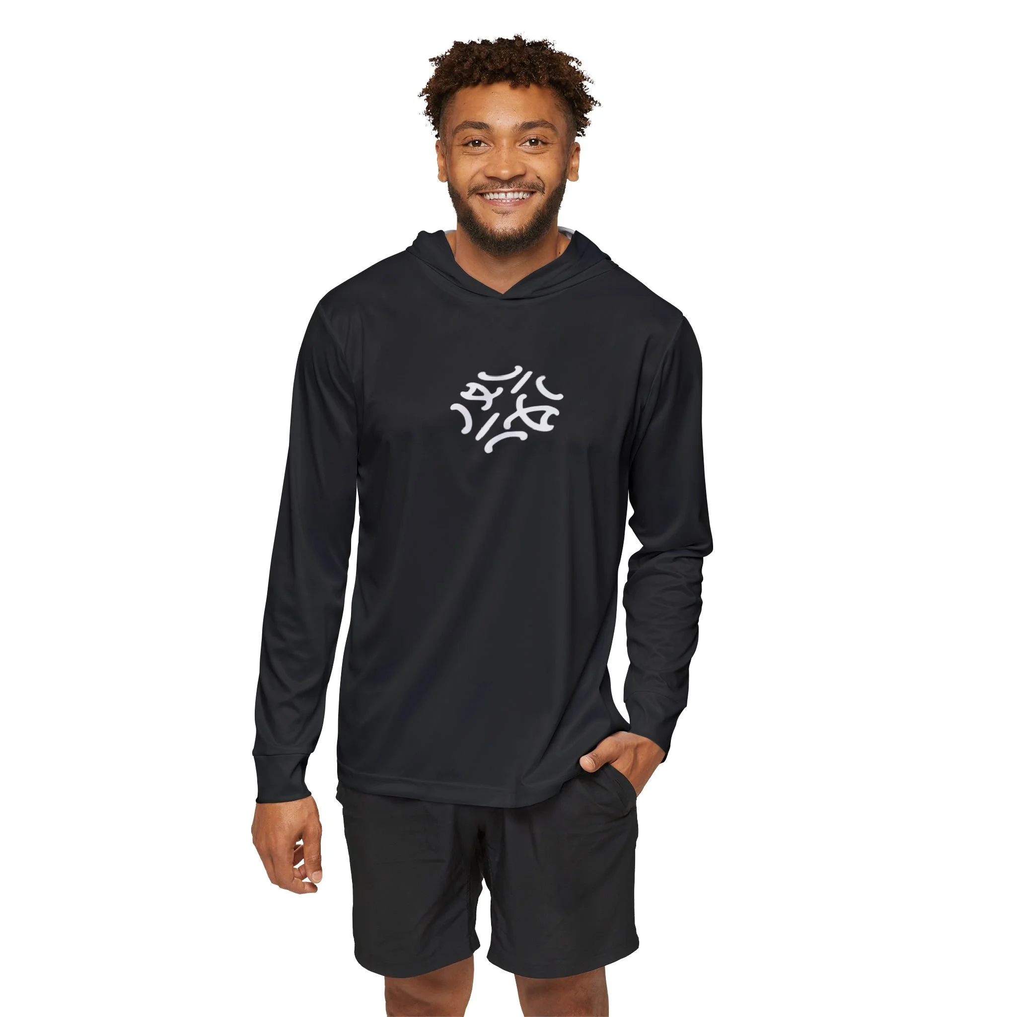 2:Late-iMadeit.® Men's Sport's Warmup Hoodie Black
