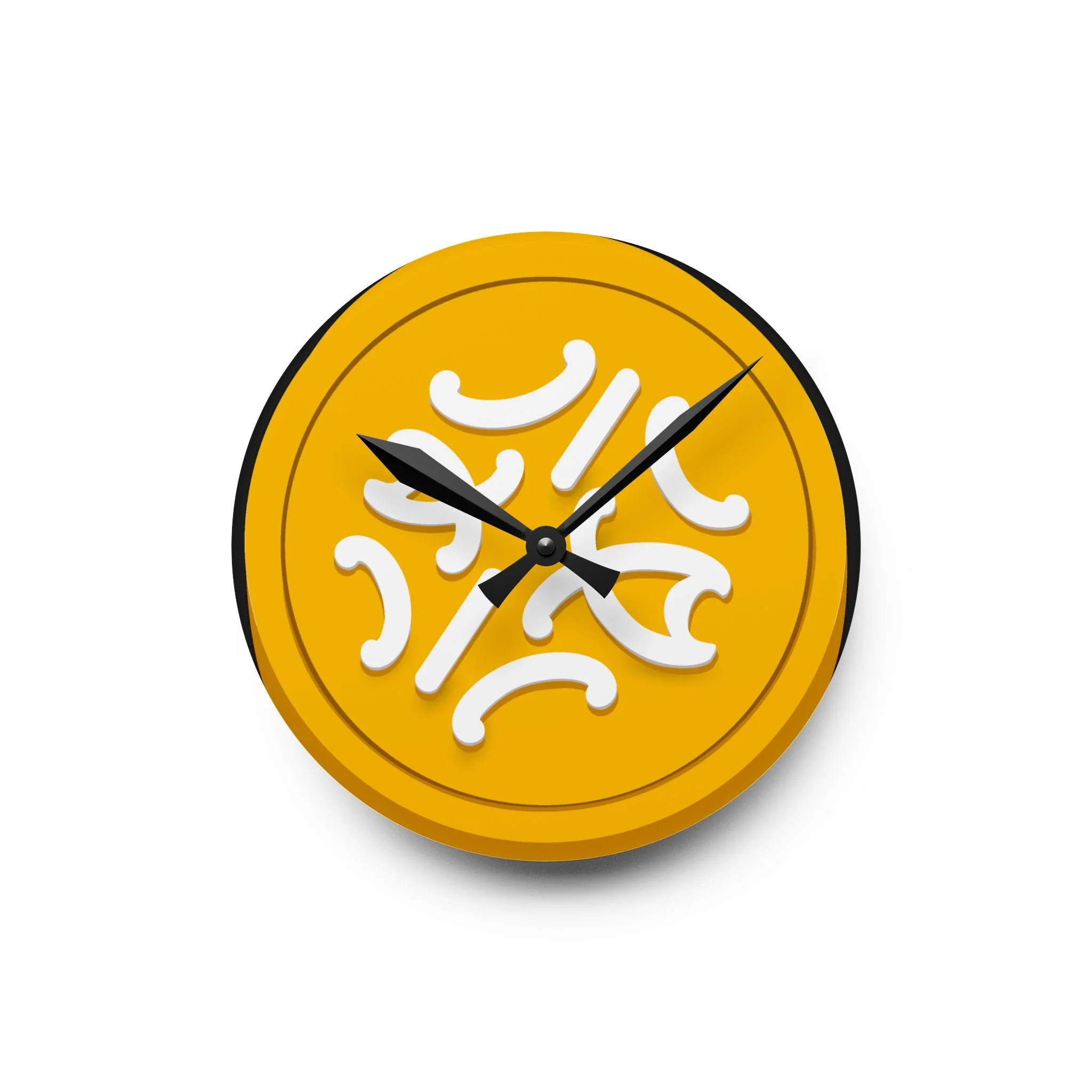 2:Late-iMadeit.® Acrylic Wall Clock — Minimalist Black & White Modern Clock