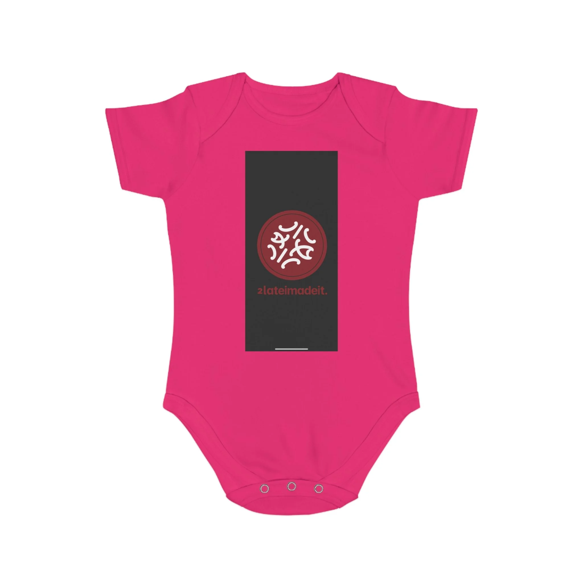 2LateiMadeit.® Cotton Baby Bodysuit – Newborn Onesie