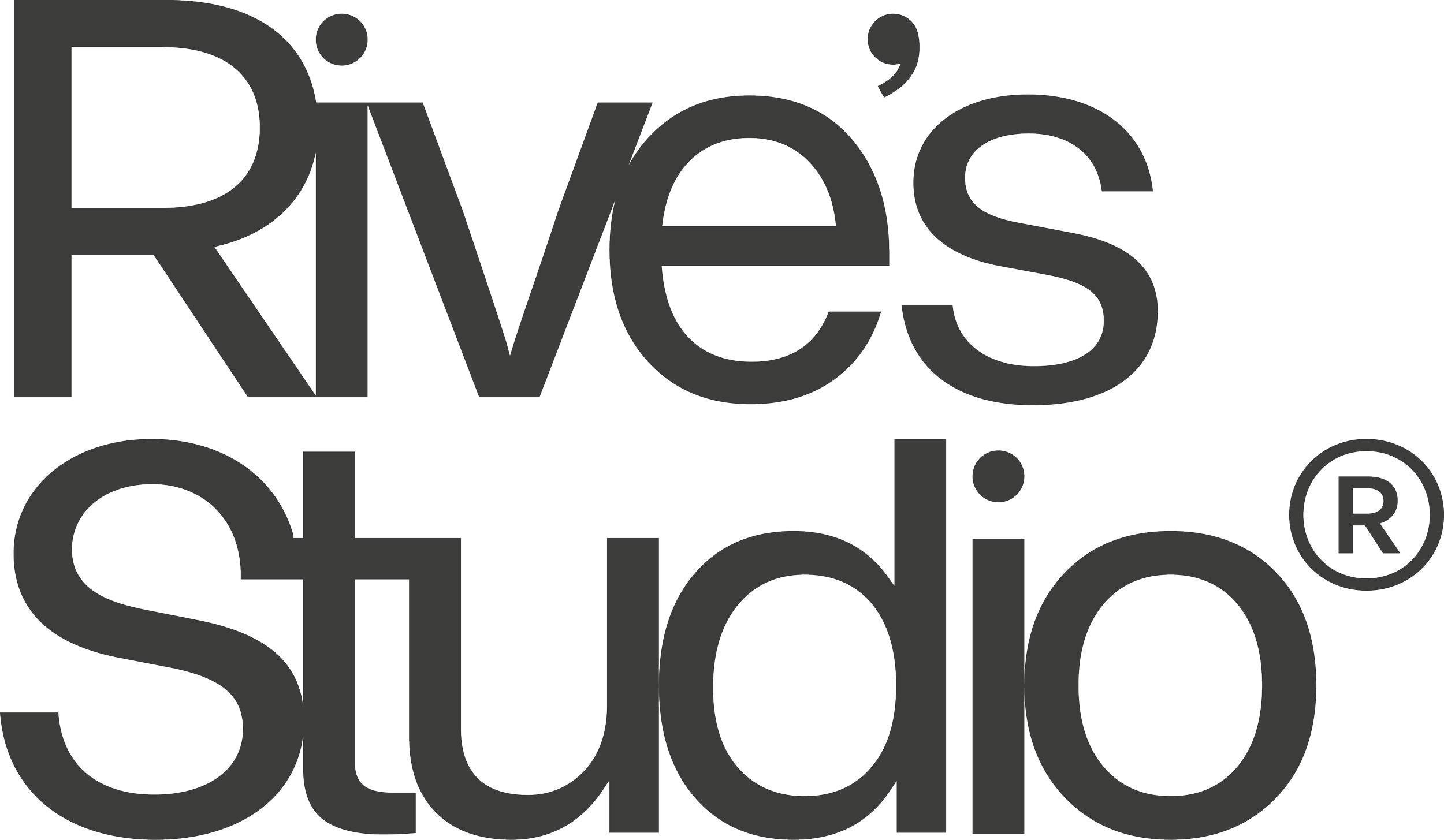 The Rive's Studio logo in black and white.