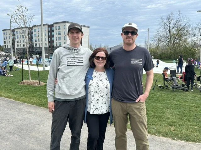 Lesley Parnell - Celebrating the Summer Launch Event at our expanded skateboard park & bike pump track, May 2026 for City of Peterborough.