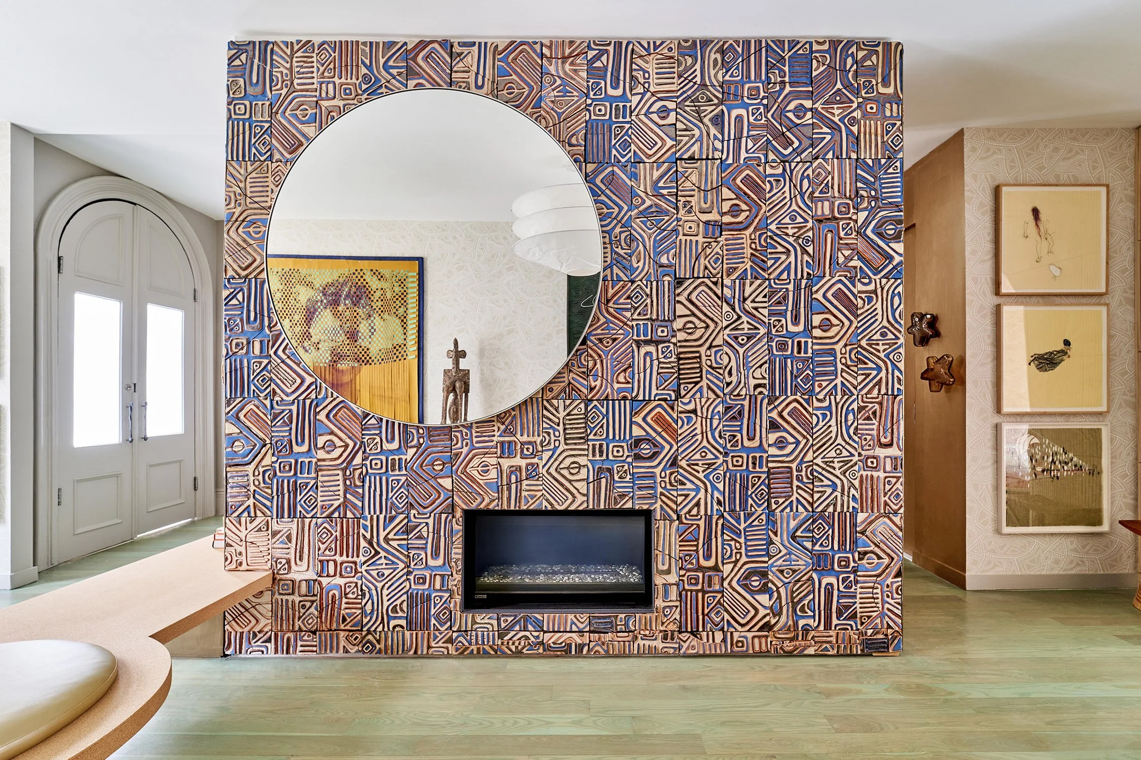 Legacy Wall, 2022  16’ x 4’ x 10’ 
Terracotta, Glaze, Underglaze
