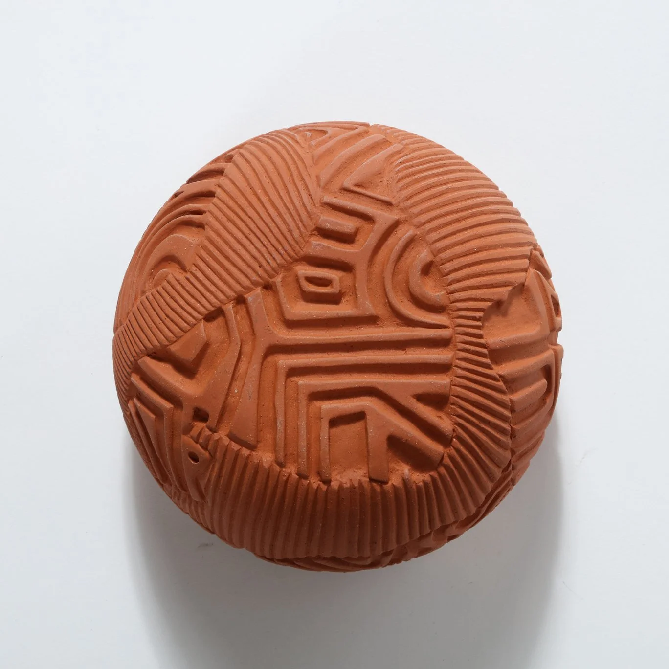 Yabba III, 2023 (bottom)   
5.5” x 8 x 8’ Terracotta, clay slip and glaze