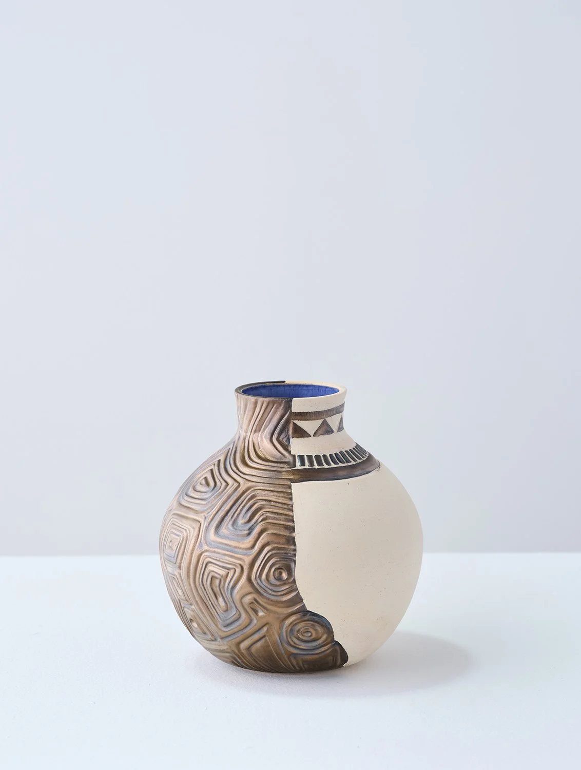 Half/Half III 2026 (side)  
8 x 7 x 7 in Terracotta, glaze