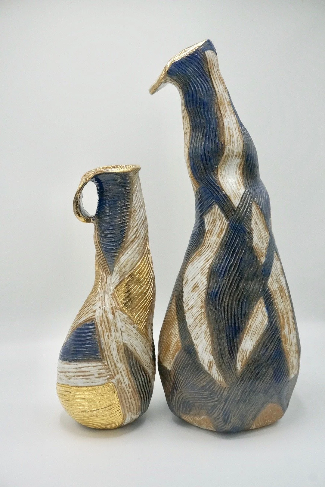 Moko I & II 2018  
Stoneware, Glaze (In Private Collection)
