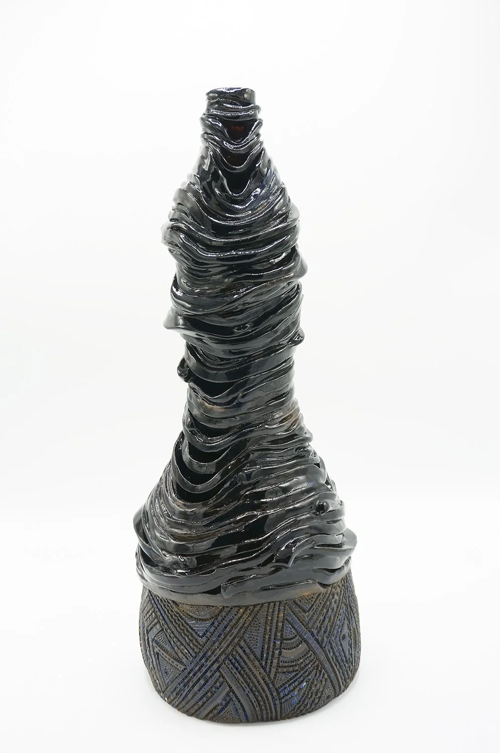 Adorned I 2020  
16 x 8 x 8 in Terracotta, Glaze, Underglaze

