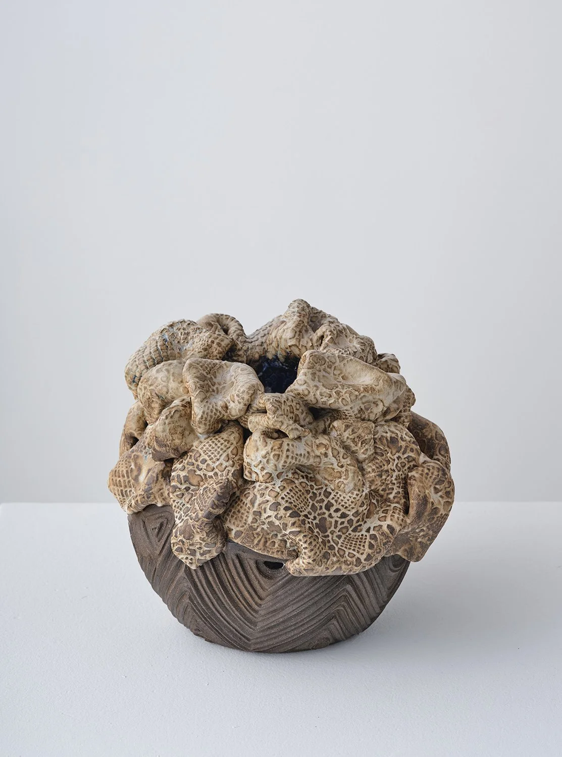Lace Doilie I, 2026  
11 x 12 x 12 in Stoneware, glaze