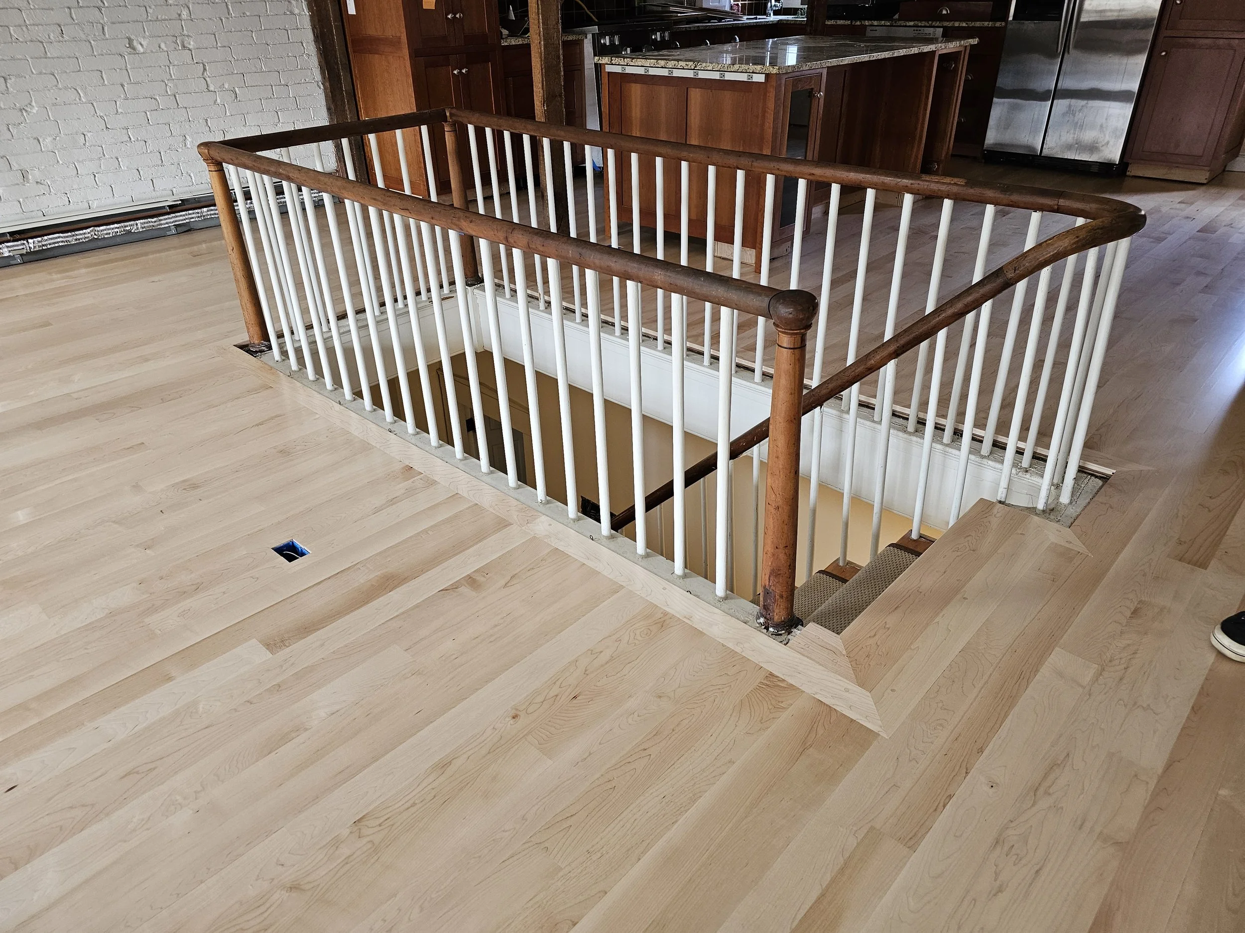 The flooring is done, next up staircase renovation and rehabilitation.