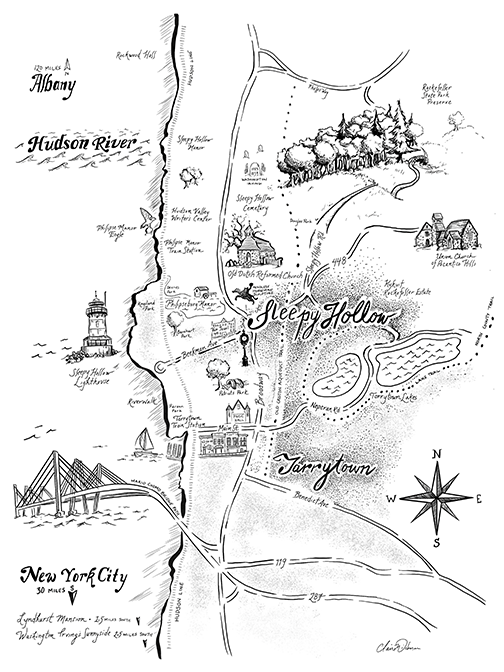Sleepy Hollow and Tarrytown Map