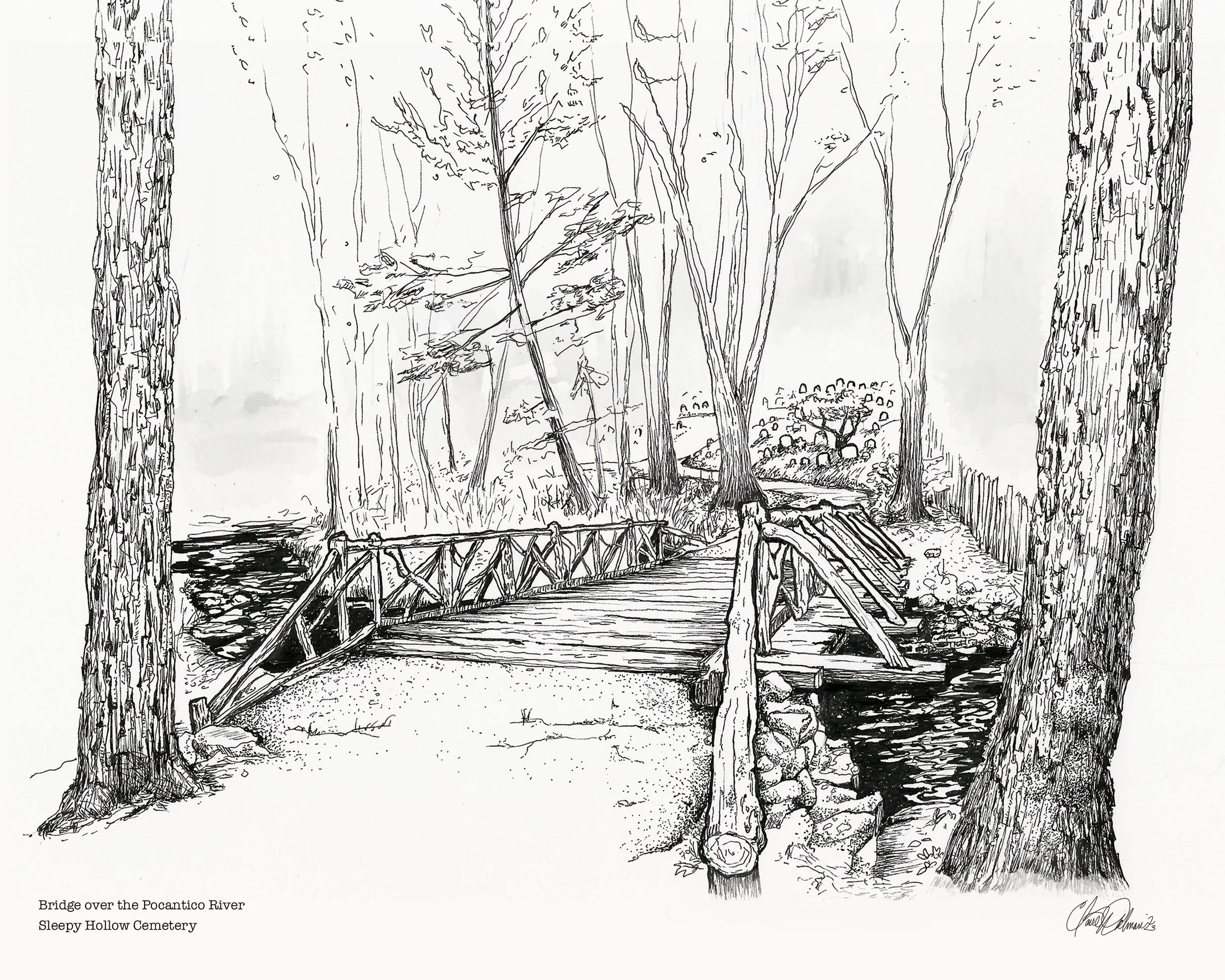 Sleepy Hollow Cemetery Wooden Bridge