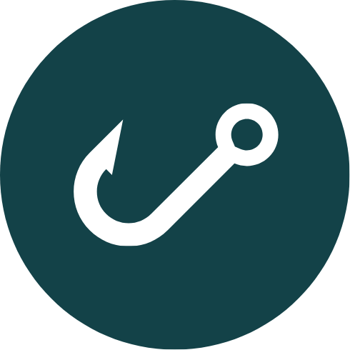 Icon of a fishing hook.