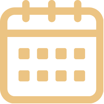 A simplified illustration of a calendar with beige and black colors.