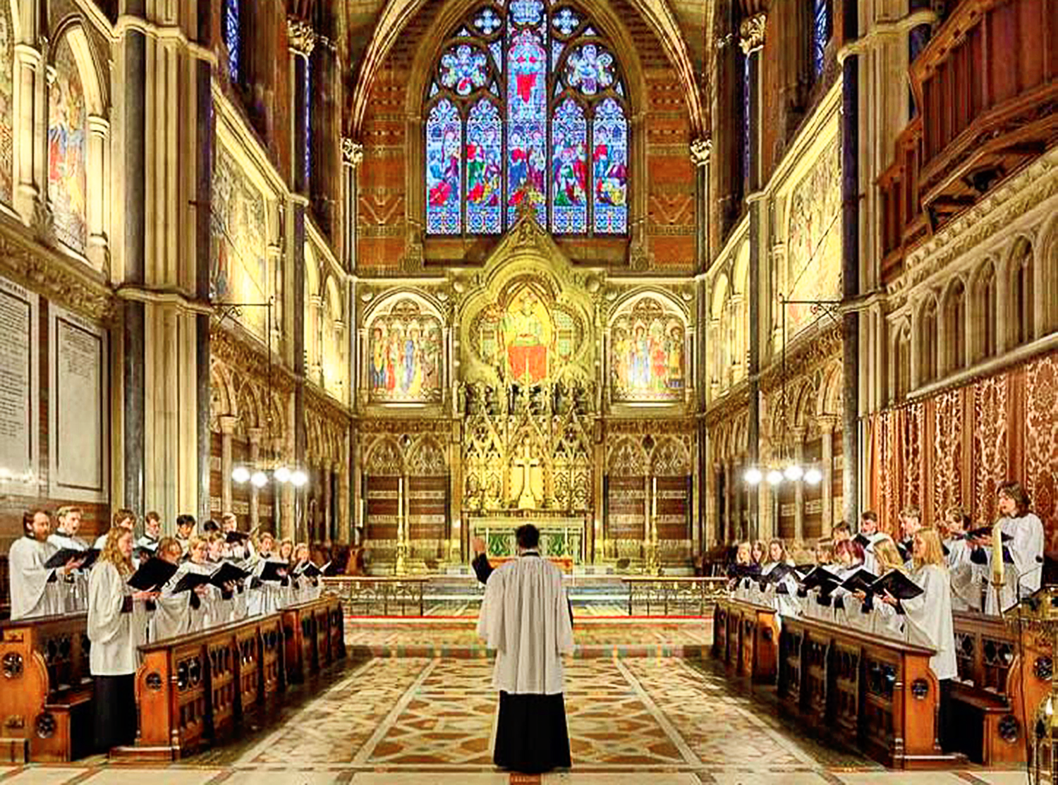 Choir of Keble College, Oxford University performing.