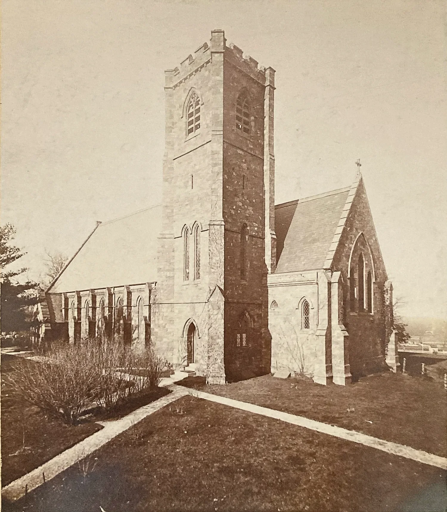 Historic photo of the fourth St. Thomas’ Church Whitemarsh.