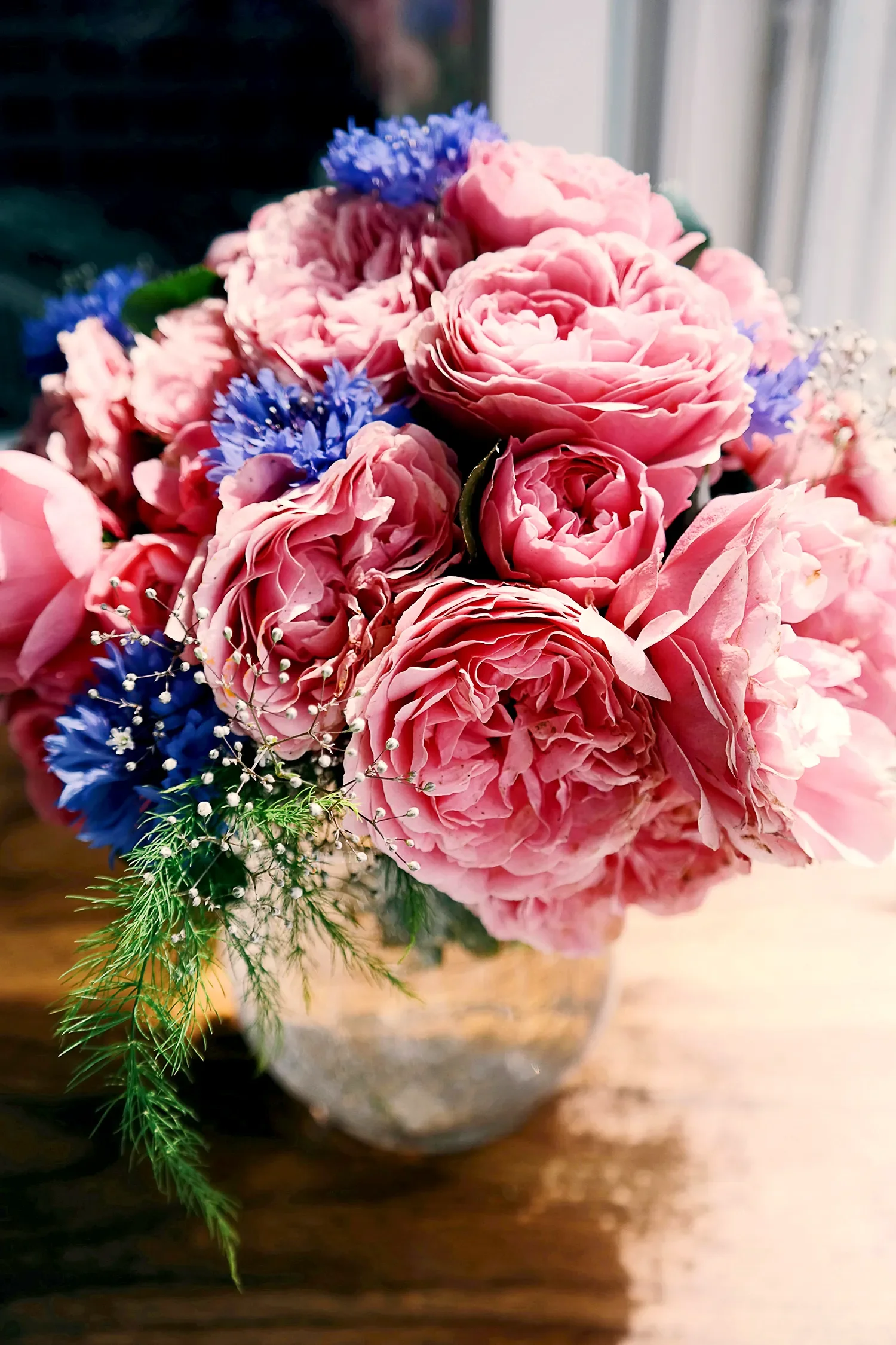Close-up of floral bouquet as part of the pastoral care for St. Thomas’ Church Whitemarsh.