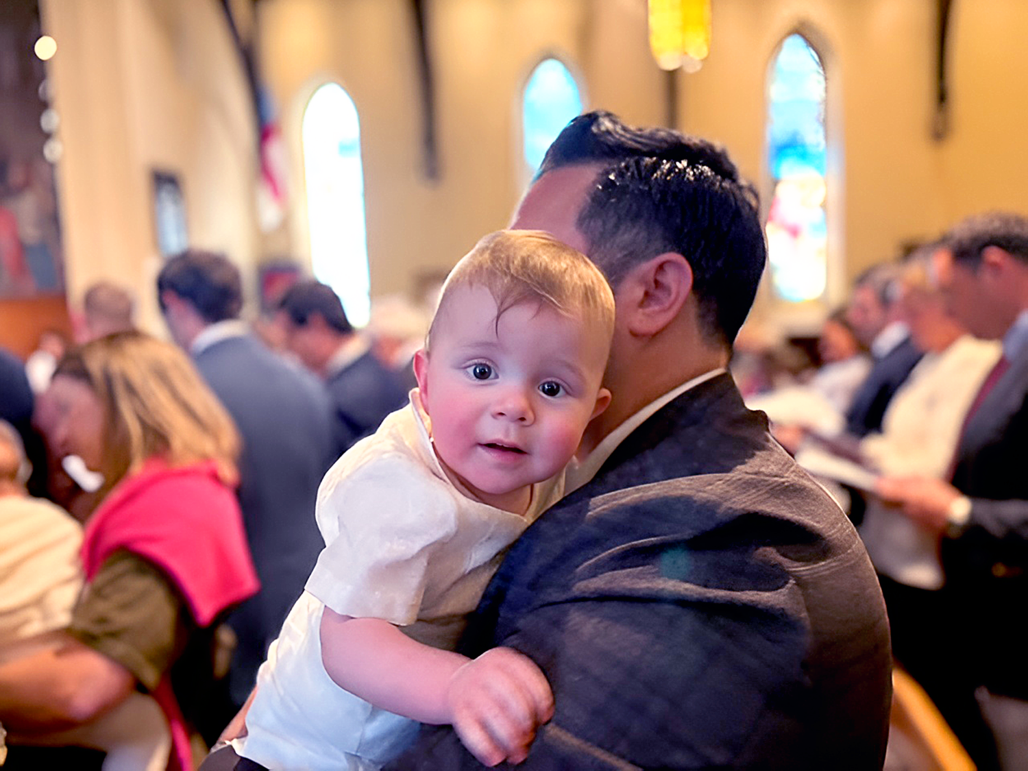 Young child during a service at St. Thomas’ Church Whitemarsh.
