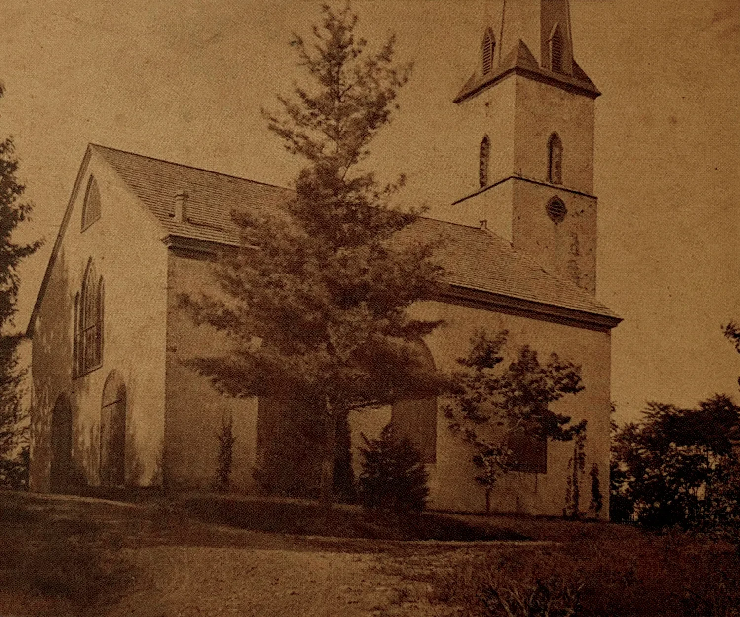 Historic photo of the St. Thomas’ Church Whitemarsh.
