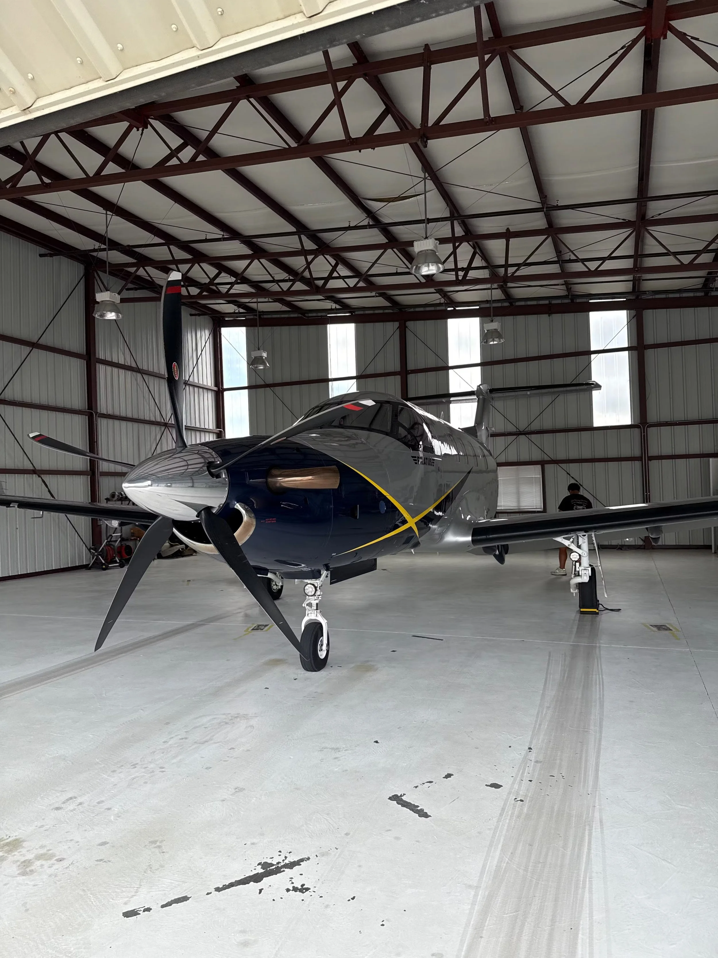the PC12 that is in for Ceramic Coating from Stature Aviation in FTW. Fort Worth, Texas