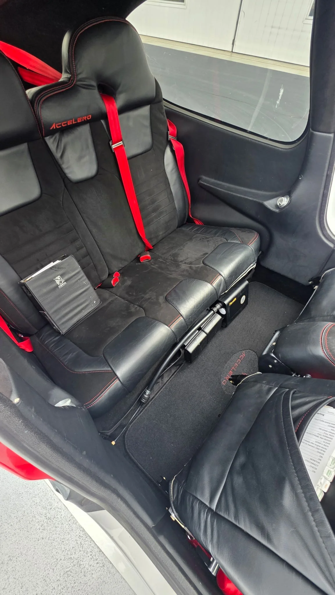 Dog hair removal from the interior of an SR22