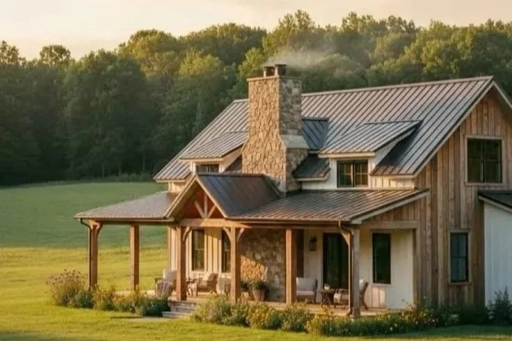 Hunting lodge and guest accommodations located on a private hunting property.