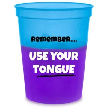 16oz Color Changing Stadium Cup Blue/Purple - Use Your Tongue