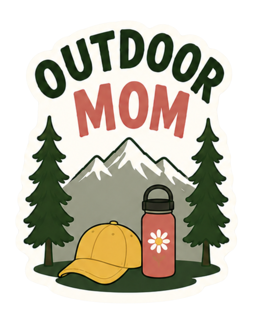 Outdoor Mom 3" Vinyl Sticker