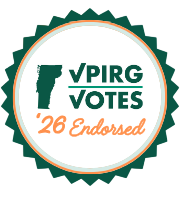Graphic that reads VPIRG VOTES '26 Endorsed