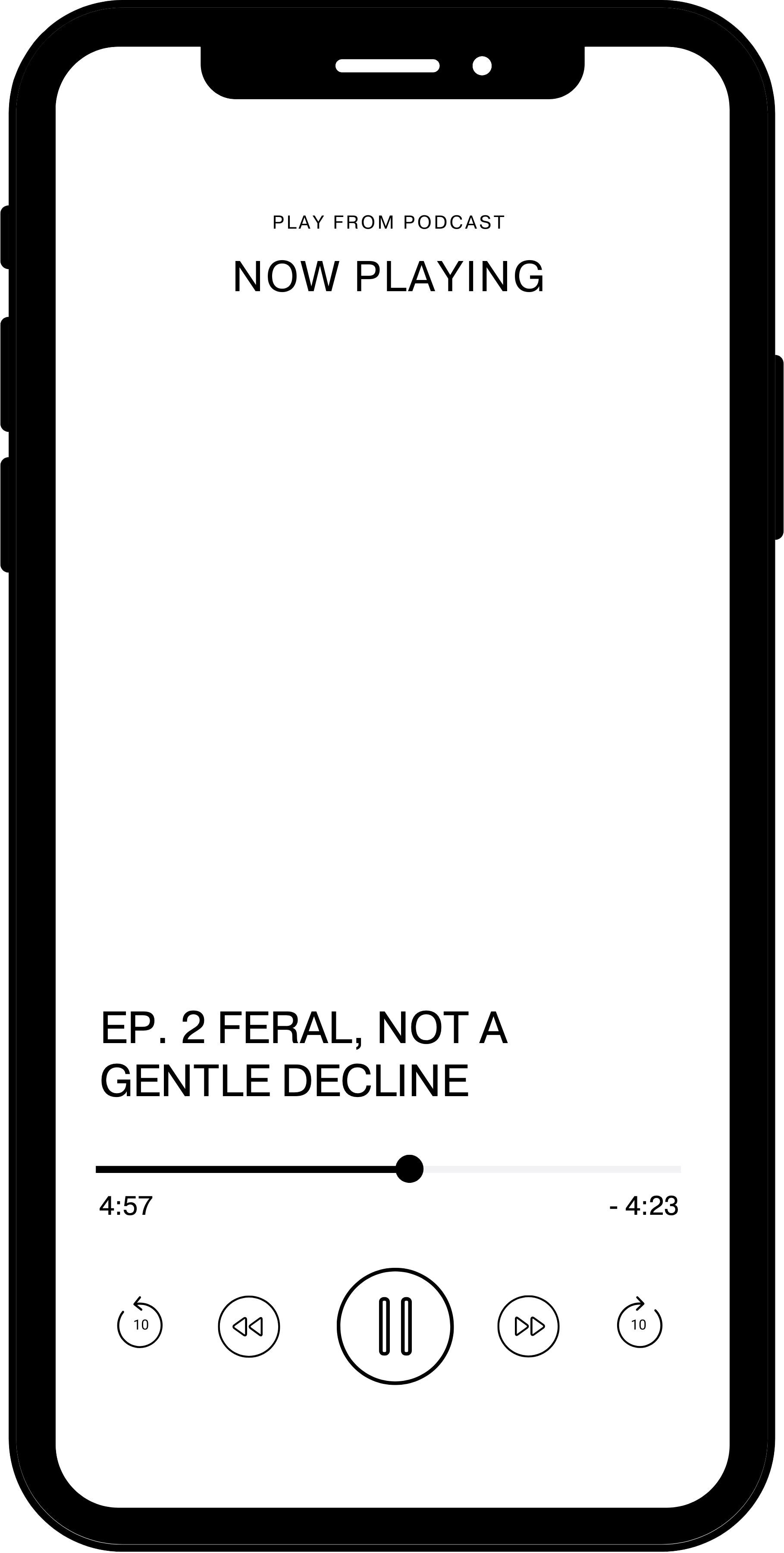 This Meno Life podcast Episode 2 playing on a phone