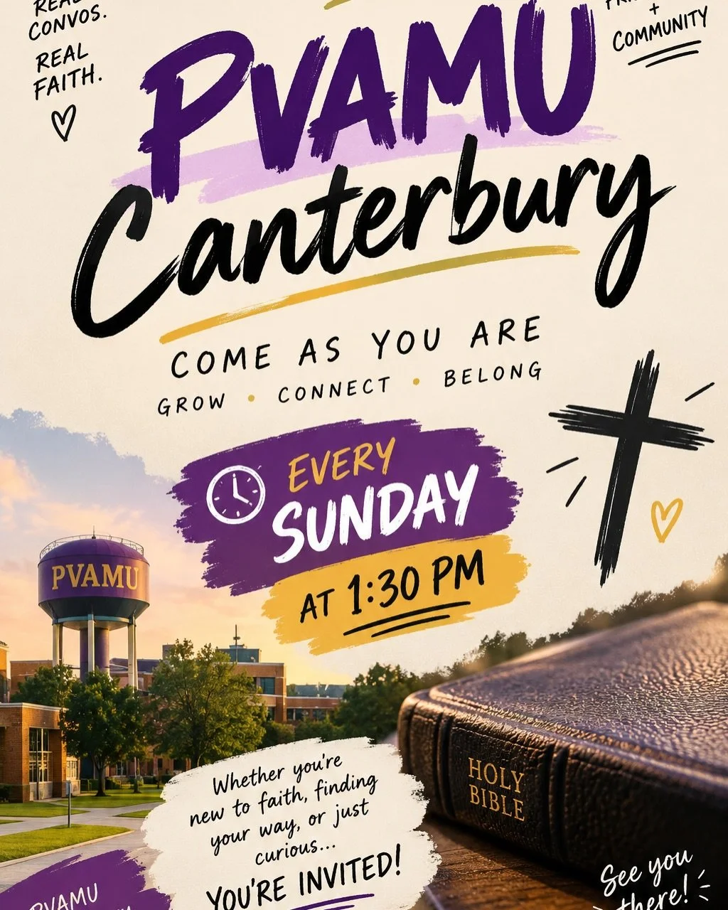 POV: You found your people. 🫶🏽

Come as you are. No judgment. No pressure. Just God, good vibes, real conversations, and community. 🤍

📖 Christian Group
⏰ Every Sunday | 1:30 PM

Whether you&rsquo;re deep in your faith, figuring it out, or just c