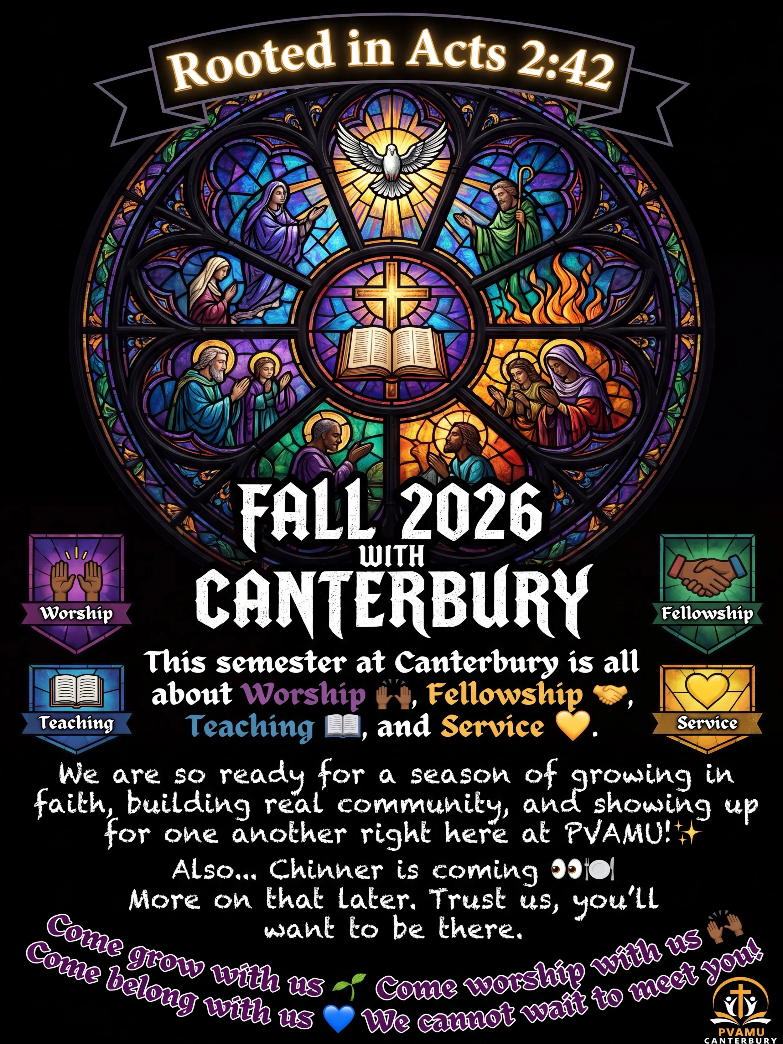 🗓️ Mark your calendars! 🗓️

We officially start this Sunday, September 13, 2026! 🎉

The Canterbury Association at Prairie View A&amp;M University is kicking things off, and you don&rsquo;t want to miss it. Come meet the community, learn what we&rs