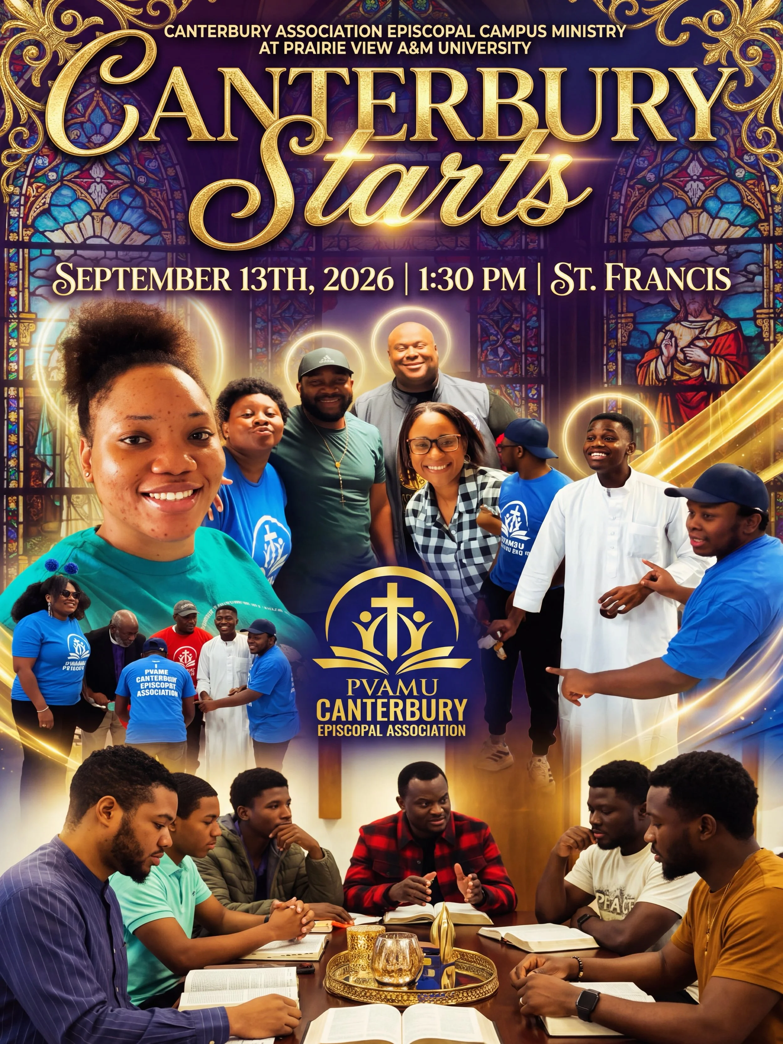 The halos in the pic were randomly selected 😇💙

🍂 FALL 2026 WITH CANTERBURY 🍂

Rooted in Acts 2:42, this semester at Canterbury is all about Worship 🙌🏾, Fellowship 🤝, Teaching 📖, and Service 💛. We are so ready for a season of growing in fait