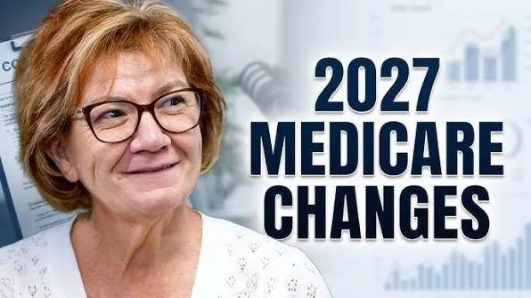 A smiling woman with red hair and glasses, alongside text that reads "2027 Medicare Changes".