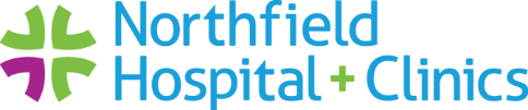 Northfield Hospital + Clinics logo with a green and purple four-leaf clover icon
