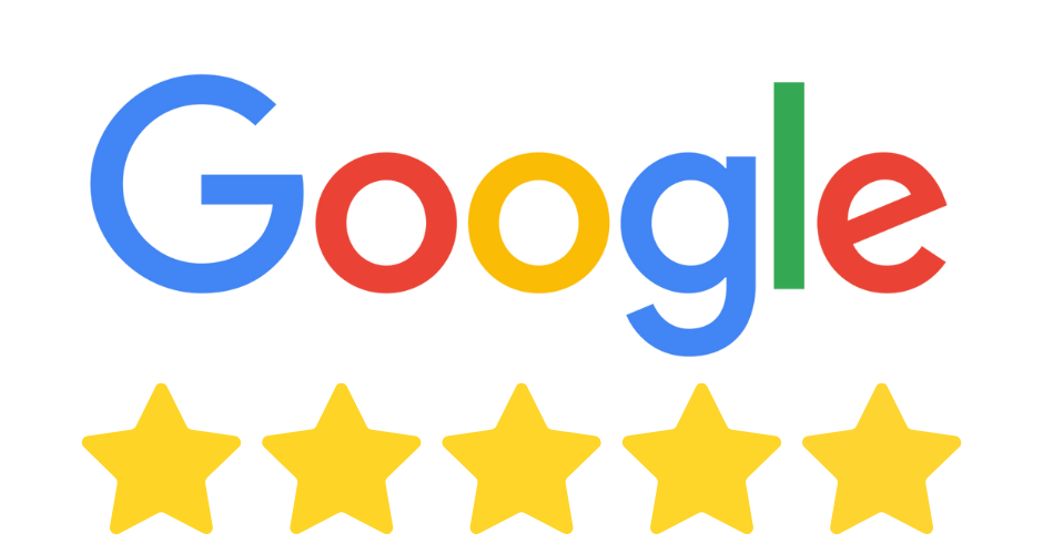 Google logo with colorful letters and a search bar below.