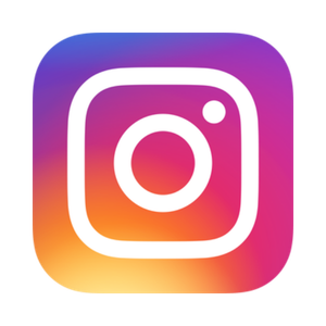 Instagram logo with a gradient background of purple, orange, and yellow