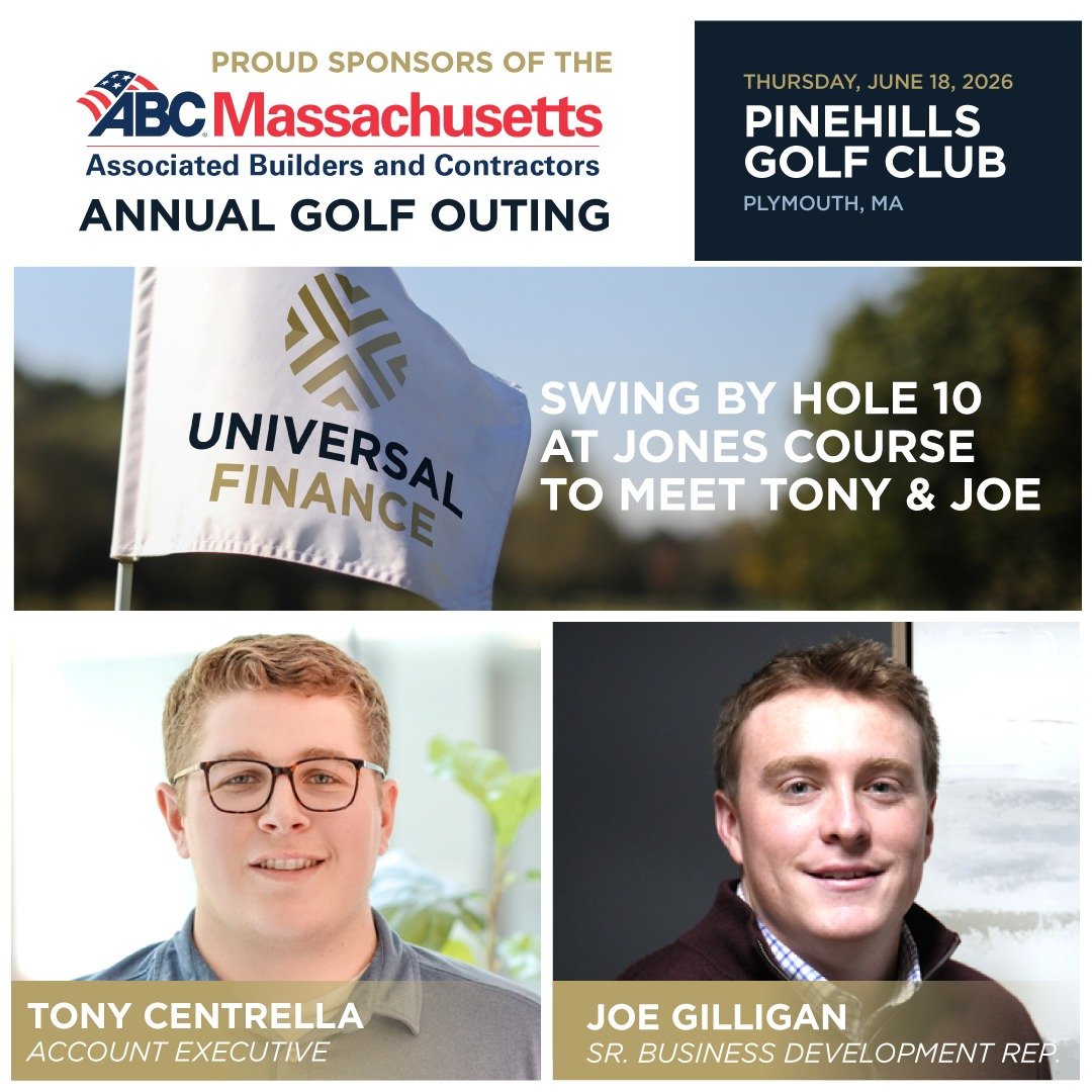 ⛳ We're Teeing Up for a Great Day! 

The #UniversalFinance team is proud to be a first-time sponsor of the @abc_mass Annual Golf Outing this week at Pinehills Golf Club!

We're excited to connect with local #contractors, build new relationships, and 