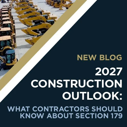 Planning for 2027 starts now. 🏗️

For contractors, growth often means investing in the equipment needed to take on more work. Now is the time to evaluate your equipment needs and see how Section 179 could fit into your 2027 plan.

Don't wait until t
