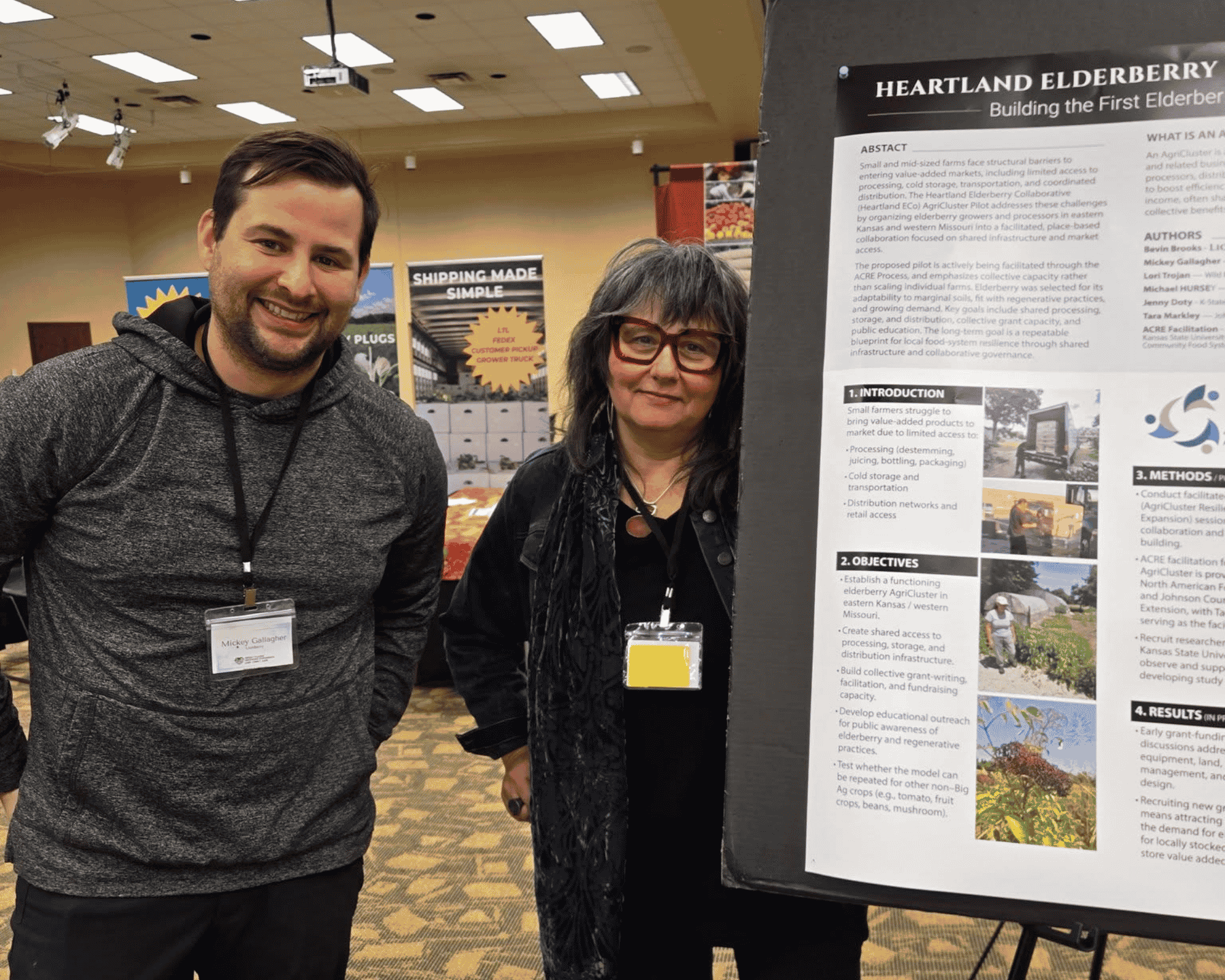 Heartland American Elderberry Collaborative members presenting an elderberry AgriCluster initiative at the Great Plains Growers Conference.