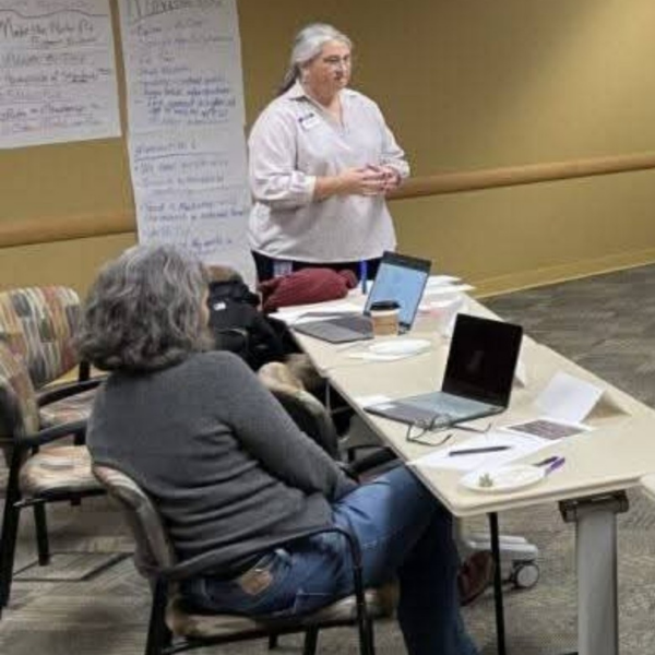 Facilitator leads a collaborative planning session with agriCluster participants, bringing together stakeholders to discuss shared goals, regional opportunities, and strategies for agricultural development.
