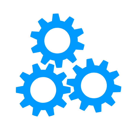 Gear icons representing OEM precision machining for custom manufacturing and production part