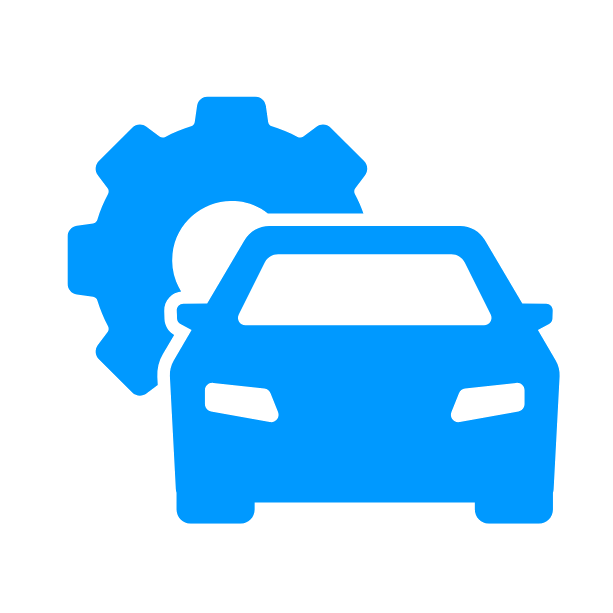 Automotive industry icon representing precision CNC machining for vehicle and automotive components.