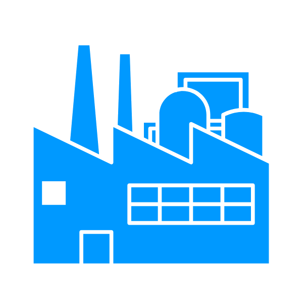 Industrial equipment icon representing custom CNC machining for manufacturing equipment and machinery.