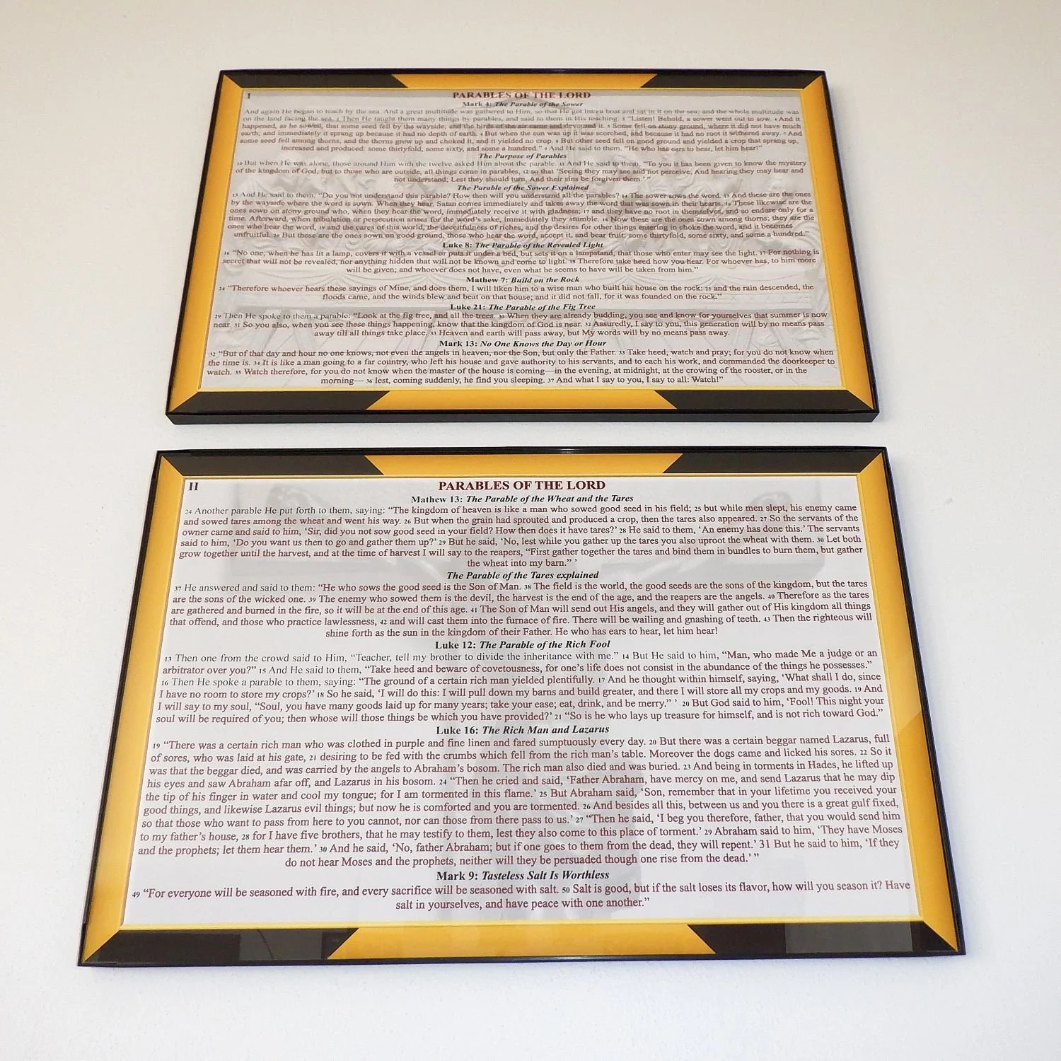 Parables of the Lord (framed) Set of (2)